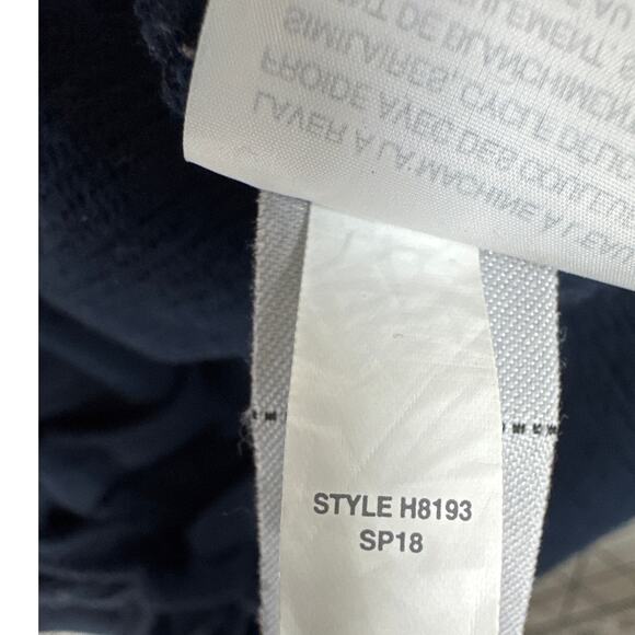 Madewell Texture Thread Navy Blue Cotton Wide Leg Tie Overall Romper Women Small - Picture 9 of 10